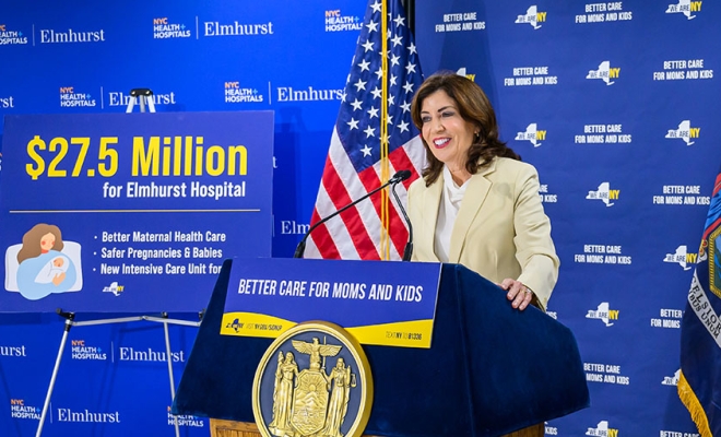 Governor Hochul Announces $27.5 Million to Expand Maternal and Child Health Care at Elmhurst Hospital in Queens.